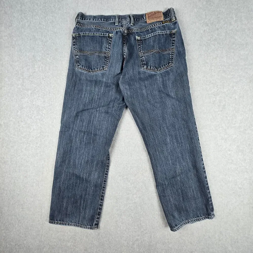 Lucky Brand Mens 36x28 Straight Leg Jeans - Missing Button